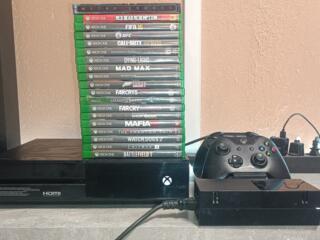 Продам Xbox one fat со всеми дисками