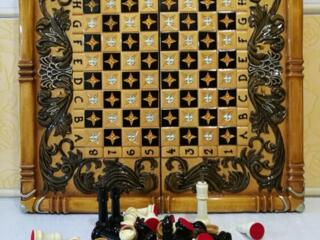 Нарды шахматы ручная резьба картина Орхидея эксклюзив!