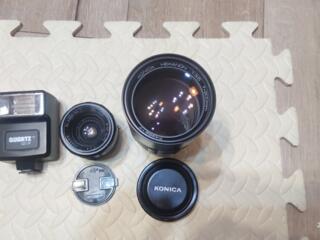Объектив Konica Hexanon AR 135 mm f/ 3.5 и Soligor 1:2.8 f= 35mm Wide