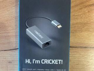 Адаптер (переходник) Natec CRICKET (NNC-1925) USB Type-С <-> GLan RJ45