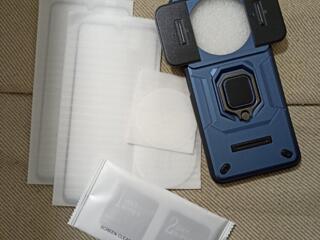 Новые чехол и 4 защитных стекла(2шт дисплей+2шт камера) для Redmi A3