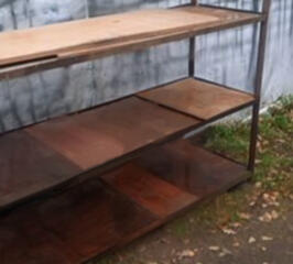 Стеллаж металлический, железный. 4 полки