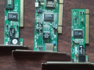 СЕТЕВЫЕ карты-рабочие: 3шт; Адаптеры для разных устройств; Кулеры