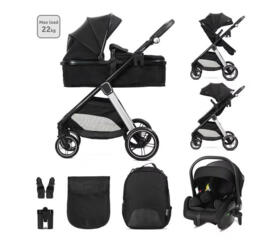 Carucior Set 3 in 1 Lorelli Aspen, pana la 22 kg, Black, Promo!