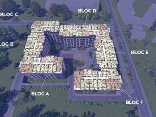 Apartament 2 camere 59,3 m2, etaj 3/5.