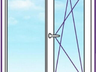 Продам 2 окна. Одна створка открывается. В: 147 см, Ш: 107,5 см.