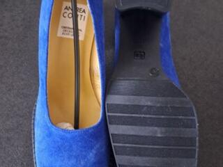 Новые кожаные туфли замша