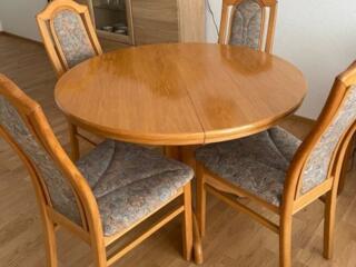 Набор стол+4 стульев из дерева (Германия)