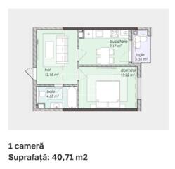 Se vinde apartament cu 1 camera, în complexul rezidențial situat pe ..