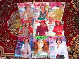 Журналы: "Burdа", "Otto", klingel, "Cosmopolitan", "Glamour", Караван.