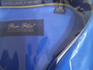 РУБАШКИ НОВЫЕ (синие, светло-голубые, белые); Пальто кашемир черное 52