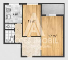 2-х комнатная квартира, 51 м², Балка, Тирасполь