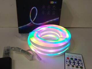Лента Светодиодная Неон 5м RGB-1C, пульт и управление через Bluetooth