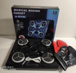 Боксерская панель-тренажер, музыкальная с подсветкой 4 цели + перчатки