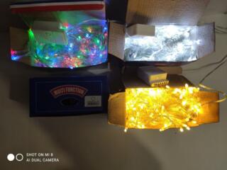 Гирлянда Штора 3*1,5м, 240 LED, прозрач. шнур с переходником, Цвет бел