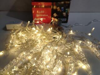 Гирлянда Штора Бахрома Сосулька, 3м, 120 Led, Цвет теплый