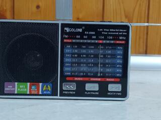 Портативный радиоприемник с флешкой, заряжается от сети, стоимость 350 леев.