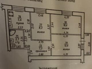 Центр. Трехкомнатная. Бульвар Гагарина.