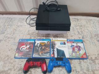 Продам ps4 408гб с лимитированным хитманом