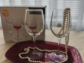 Красивые винные бокалы 10 штук