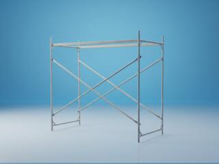 Леса строительные из облегченной нержавеющей стали б/у.