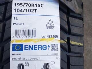 4 ската Michelin зимние 195/70/15С. новые