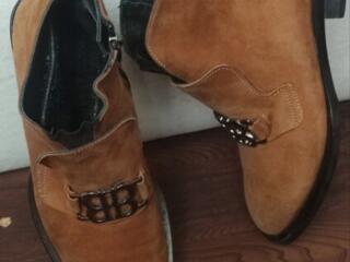 Ботиночки, Полусапожки, ботильоны, Сапоги-Натуральная кожа, замша