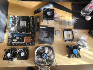 Оперативная память, жёсткий диск, процессоры, кулера.