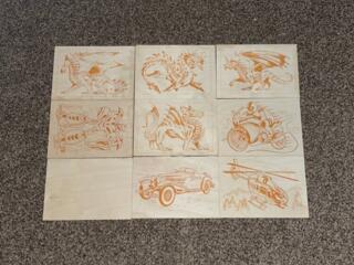 Декоративные панели из дерева (набор)