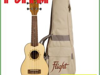 Укулеле сопрано FLIGHT DUS320 SP/ZEB + чехол м. м. "РИТМ"