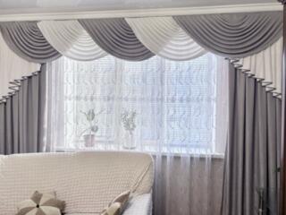 Тюль с серебристой вышивкой