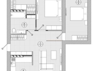 Квартира в состоянии черновой отделки