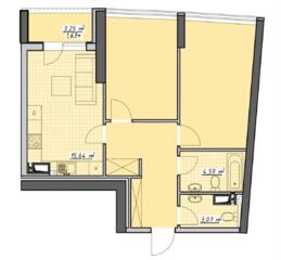 Евро-трехкомнатная квартира в ЖК Атмосфера Аркадия