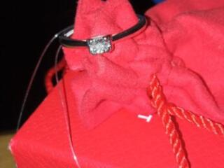 Серебряное кольцо с бриллиантом, 19 размер