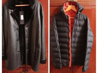 Дублёнка натур., кожаная, мех овчины, чёрного цвета, 54 размер, 6