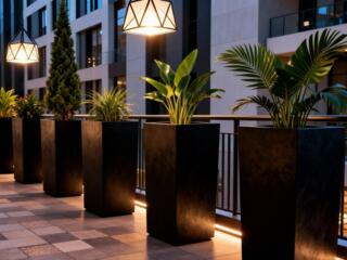 Уличные вазоны и кашпо. Ghivece și vazoane usoare pentru exterior.