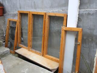 Окна деревянные с коробками б/у.