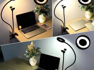 Кольцевая лампа на гибкой ножке