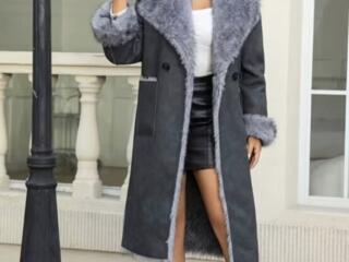 Новая Дублёнка осень-зима, цвет серый, р. 46 (М)