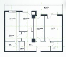 Трехкомнатная квартира, Яссы, Румыния, 141000 Евро+ НДС.