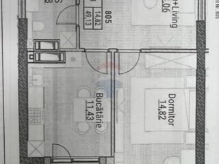 Apartament cu 1 cameră și living  în complexul rezidențial Colina Verd