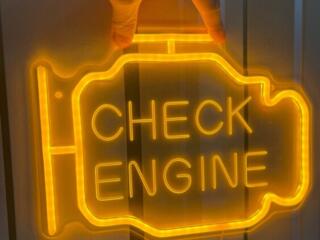 Продам новую неоновую вывеску check engine