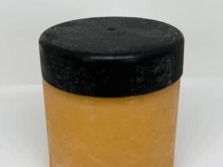 Перетёртый и замороженный персик с сахаром!