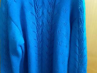 Ручное вязание, цвет бирюзовый, в наличии модели свитеров, джемперов, ажур