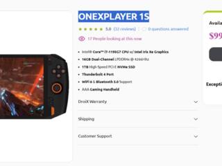 ONEXPLAYER 1S игровая консоль на Windows11 + Монитор 15"