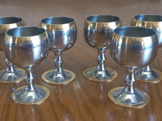 Набор новых рюмок Zepter Цептер с позолотой