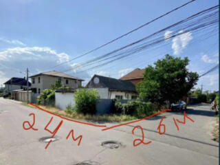 участок 6,14 с.  (26Х24)м2  угол улицы  Александра Невского / ...