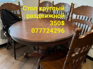 Комоды, витрины. стол круглый, пенал (цена на фото)стулья.
