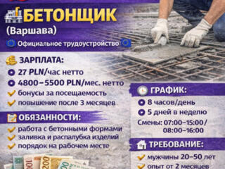 Бетонный завод. Польша г. Варшава. Выезд 31 января.