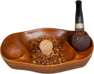 Винтажная пепельница для табачных трубок с пробковой насадкой